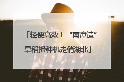 轻便高效！“南漳造”旱稻播种机走俏湖北
