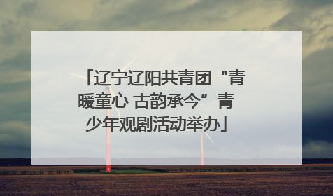 辽宁辽阳共青团“青暖童心 古韵承今”青少年观剧活动举办
