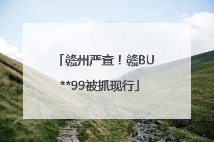 赣州严查！赣BU**99被抓现行