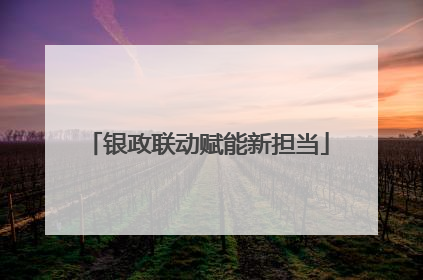 银政联动赋能新担当