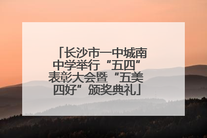 长沙市一中城南中学举行“五四”表彰大会暨“五美四好”颁奖典礼