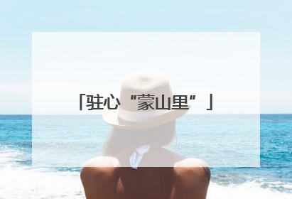 驻心“蒙山里”