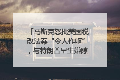 马斯克怒批美国税改法案“令人作呕”，与特朗普早生嫌隙？｜国际识局