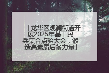龙华区观澜街道开展2025年基干民兵集合点验大会，锻造高素质后备力量