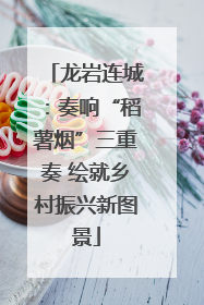 龙岩连城：奏响“稻薯烟”三重奏 绘就乡村振兴新图景