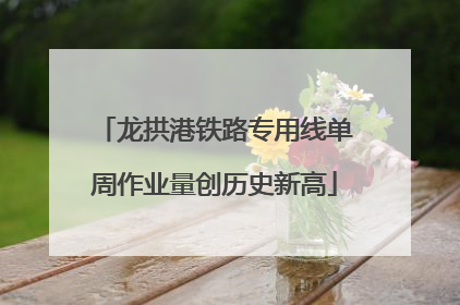 龙拱港铁路专用线单周作业量创历史新高