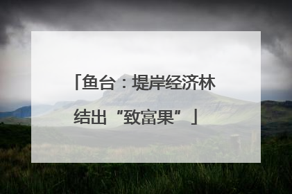 鱼台：堤岸经济林结出“致富果”