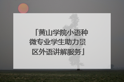 黄山学院小语种微专业学生助力景区外语讲解服务