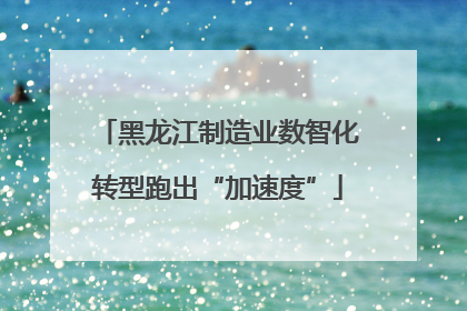 黑龙江制造业数智化转型跑出“加速度”