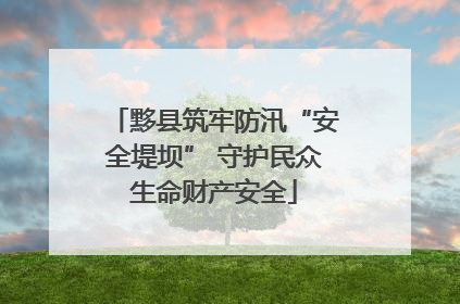 黟县筑牢防汛“安全堤坝” 守护民众生命财产安全