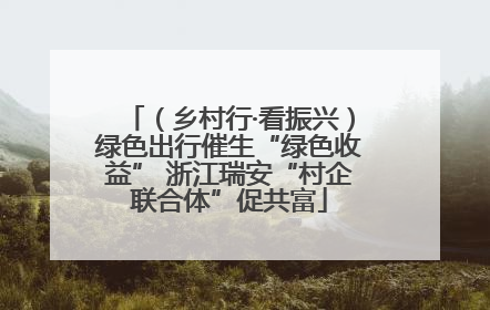 （乡村行·看振兴）绿色出行催生“绿色收益” 浙江瑞安“村企联合体”促共富