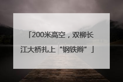 200米高空，双柳长江大桥扎上“钢铁辫”