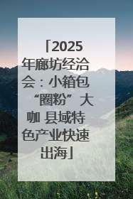 2025年廊坊经洽会：小箱包“圈粉”大咖 县域特色产业快速出海