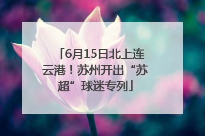 6月15日北上连云港！苏州开出“苏超”球迷专列